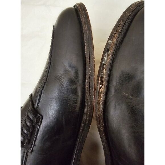Frye John Addison Mens 9.5 D Black Leather Penny Loafers Dress Shoes Slip On main image 8
